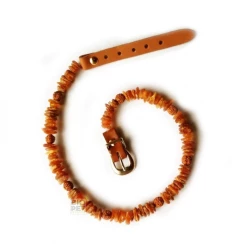 Bio Pet Store COLLARE ANTIPARASSITARIO ALL'AMBRA BALTICA NATURALE CON RUDRAKSHA