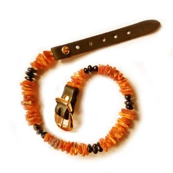 Bio Pet Store COLLARE ANTIPARASSITARIO ALL'AMBRA BALTICA NATURALE CON TORMALINA NERA