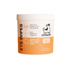 DOGSLIFE - SALVIETTE PER LA PULIZIA DEGLI OCCHI A BASE DI ALOE VERA
