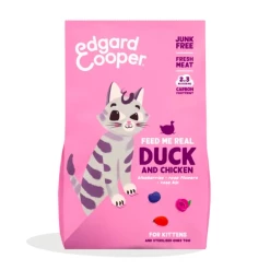 EDGARD & COOPER - GATTO KITTEN - ANATRA E POLLO CON MIRTILLI, ROSE E CINORRODO