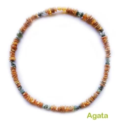 Bio Pet Store GIROCOLLO AMBRA BALTICA CON PIETRE PER CRISTALLO TERAPIA