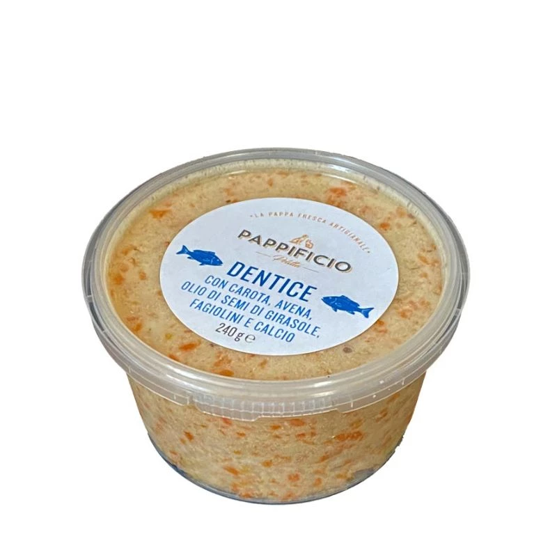 PAPPIFICIO PELITTA - DENTICE CON CAROTE, FIOCCHI D'AVENA E FAGIOLINI