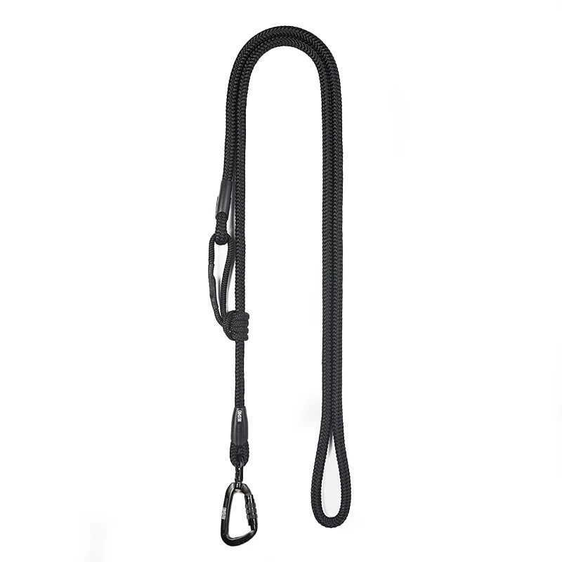 RINGHIO - GUINZAGLIO TOTAL BLACK MOSCHETTONE CLIMB 300CM - immagine 3