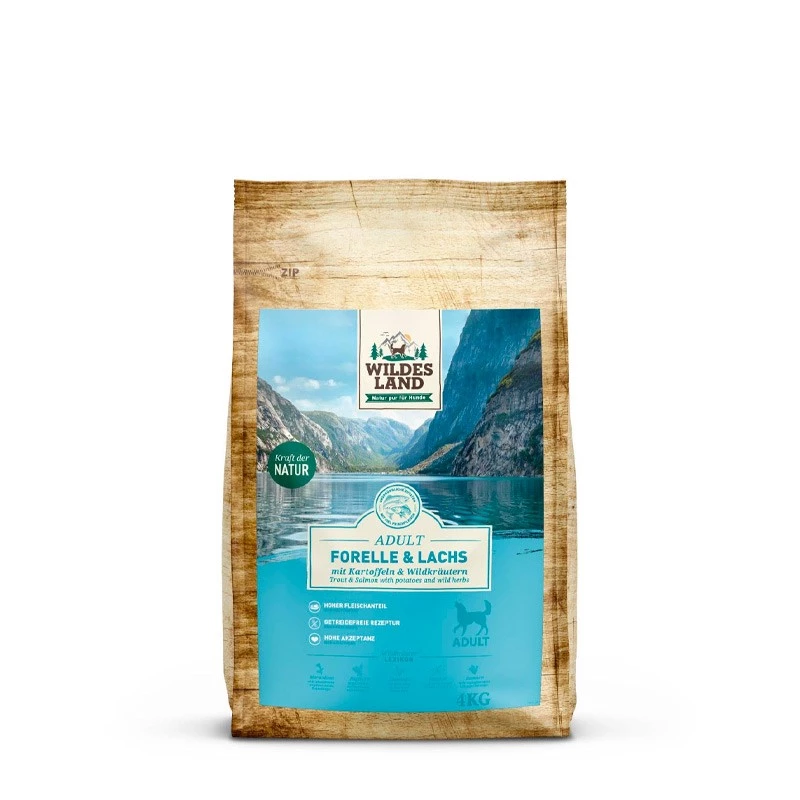 WILDES LAND - CLASSIC ADULT - TROTA E SALMONE CON PATATE E ERBE SELVATICHE - immagine 3